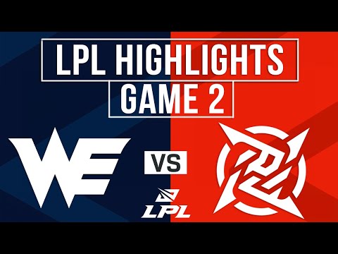 WE vs NIP Highlights Game 2 | LPL 2025 Split 2 | Team WE vs Ninjas in Pyjamas