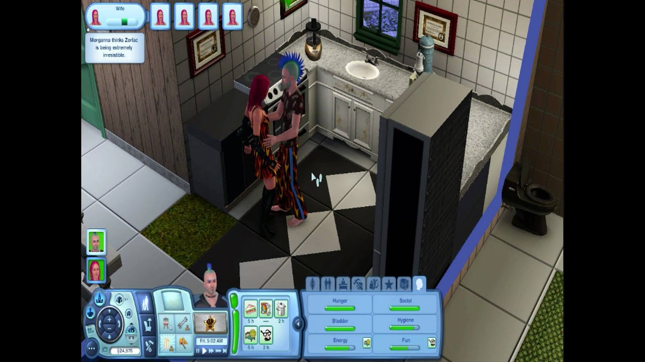 A sims game where you can see the sex scene