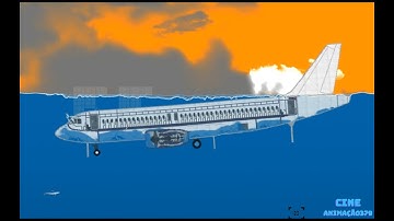 A320 plane crashes into the sea after storm in Floating Sandbox simulator