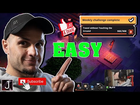 Minecraft Dungeons season 2 Weekly Challenge | Travel without touching the ground The fastest way!