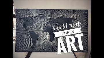 Recreating the string art part 2 (world map) Ft. makershub #diystringart