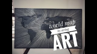 Recreating the string art part 2 (world map) Ft. makershub #diystringart Profile