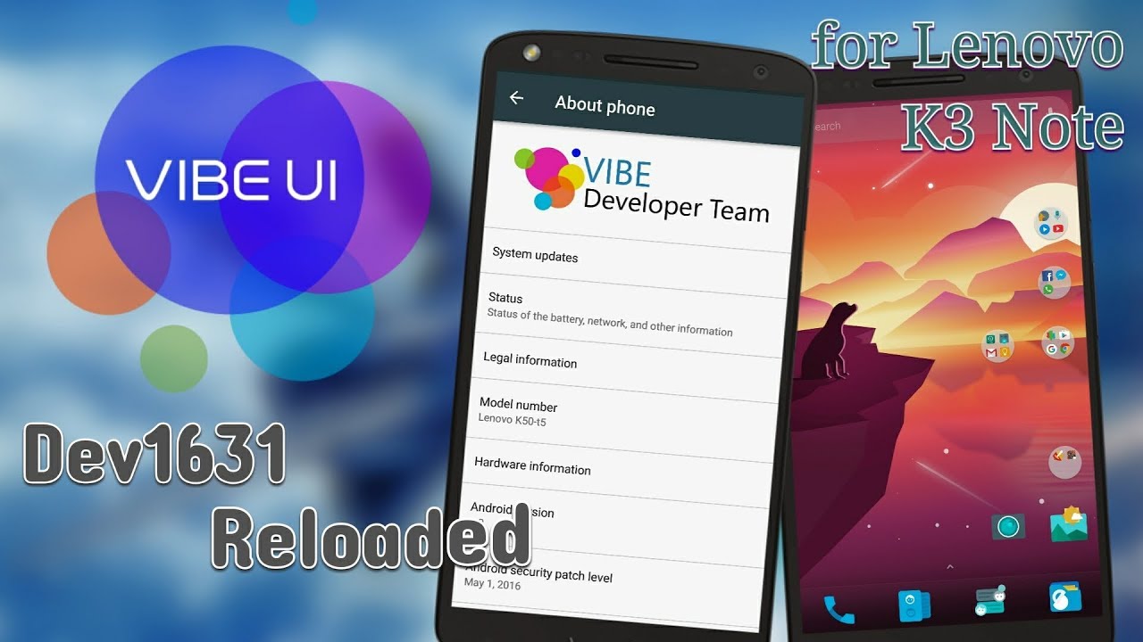 Vibe Dev1631 Reloaded Stable Rom on Lenovo k3 Note -How To Install -