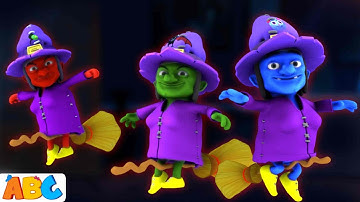 😨🧙‍♀️Scary Three Little Witches | Spooky Zombie Halloween Songs for kids by @AllBabiesChannel