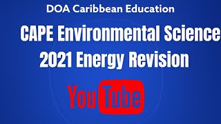 CAPE Environmental Science Unit II Module 2 Revision