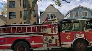 Chicago Fire Department Engine Co 106 responding along N Kimball ave