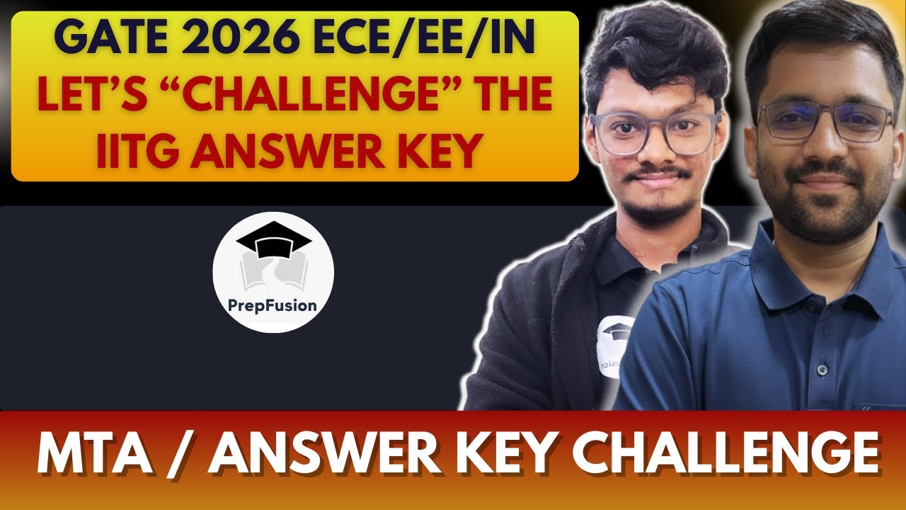 🔥GATE 2026 MTA/ANS KEY Challenge || PrepFusion