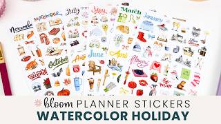 Watercolor Holiday Sticker Pack - bloom Daily Planners ® screenshot 3