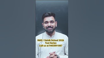 RMS/Sainik School 2026 Test Series | Class 6 & 9 | Daily Mock Test + Solution | #sainikschool #rms