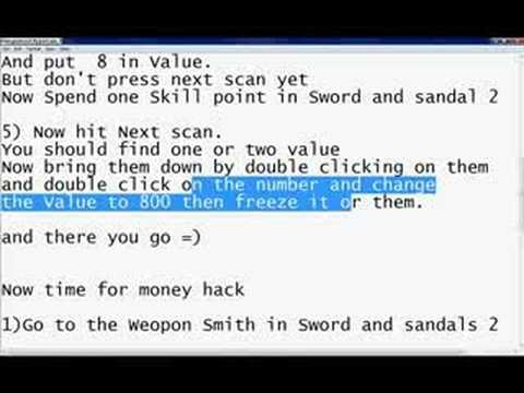 How To Hack Sword And Sandals 2 (money And Stat Hack)