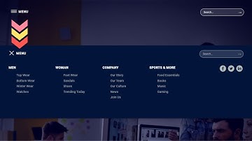 Responsive Mega  Menu and Dorpdown Menu |FREE Code| using HTML, CSS & JavaScript , @EasyTutorial
