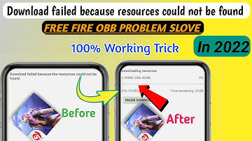 Free Fire download failed because the resources cpuld not be found Problem Slove | 1GB 2GB 3GB RAM