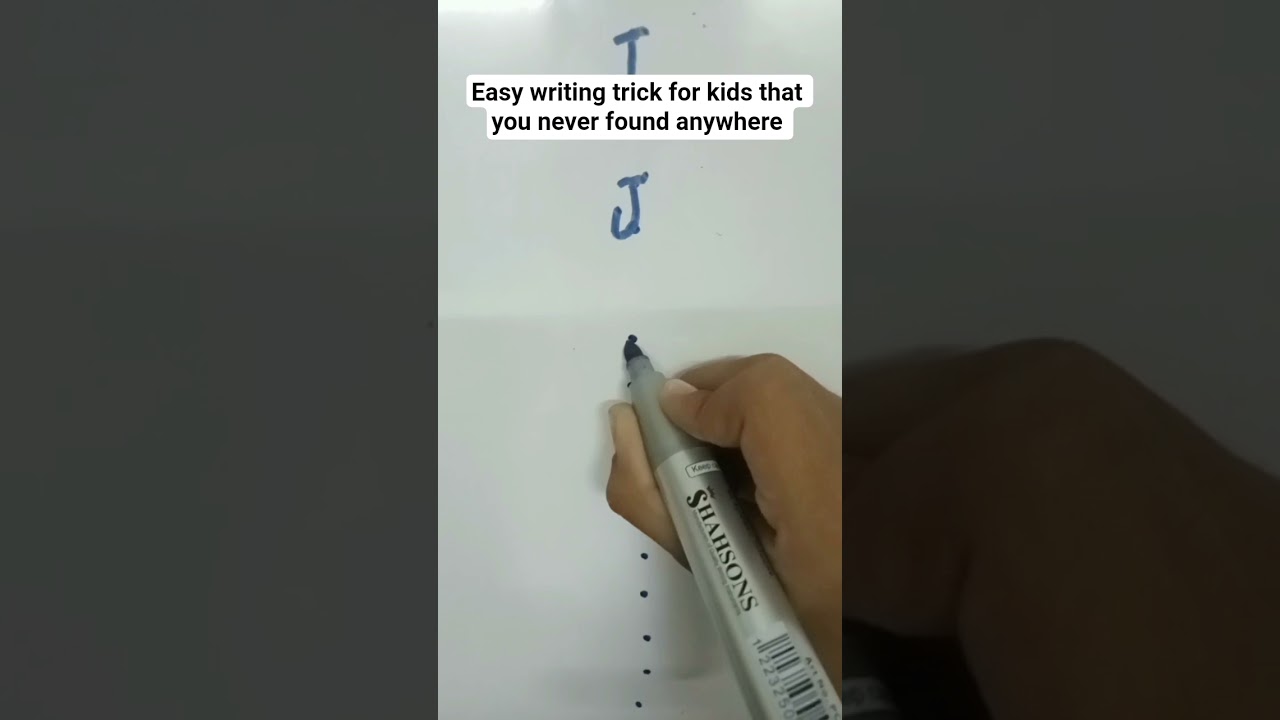 Easy write of letter J