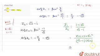 If `z_(1)=1+isqrt3and z_(2)=sqrt3-i,` show that  `arg""(z_(1))/(z_(2))=argz_(1)-argz_(2).`