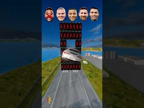 Lucky Ronaldo vs Coke Zero Beamng Football ⚽😉 #cristianoronaldo #beamngdrive #shorts