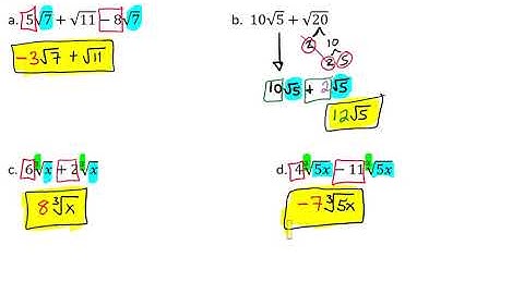 Adding Subtracting Multiplying Radicals Video