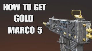 How To Unlock Gold Camo For The MARCO 5 In Vanguard!