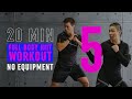 20 Min Full Body HIIT Workout 5 / Intense Fat Burning &amp; Toning Cardio / No Equipment