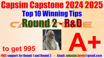 CapSim Guide Round 2 - Top results 997 - Capstone Simulation Walkthrough - Capsim Round 2 RD