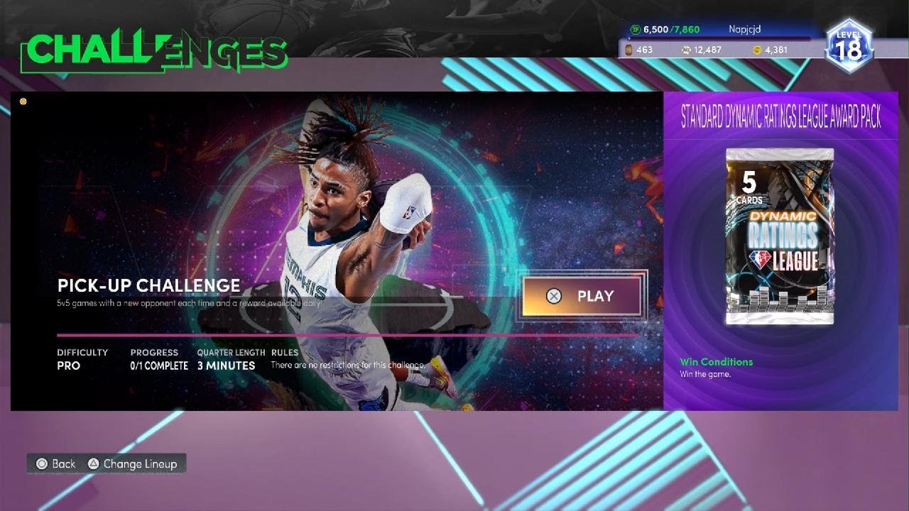 NBA 2K22 MyTEAM PickUp Challenge 4/14/22 + Zero Gravity Reward Gold Grant Williams Agendas