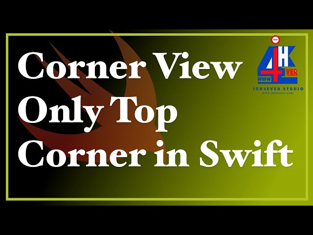 iOS Tutorial - How to set cornerRadius for only top left and top right corner of a UIView? - YouTube iOS Tutorial - How to set cornerRadius for only top left and top right corner of a UIView? - YouTube