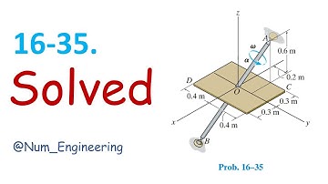 16–35. If the shaft and plate rotates with a constant angular velocity | Engineering Mechanics