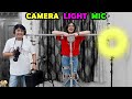 CAMERA LIGHTS MIC | Our shooting setup | Collection of Video camera Mic &amp; Stand | Aayu and Pihu Show