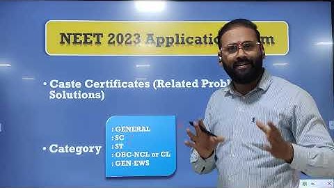 NEET 2023 Category Certificate SC/ST/OBC/EWS & Self Declaration Form.