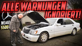 Thumbnail for V8 mit PROBLEMEN GEKAUFT! - Mercedes W140 S500L - Verkäufer WARNT vor RÜCKFAHRT!