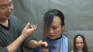 cewek potong rambut botak| headshave women forced haircut buzz cut