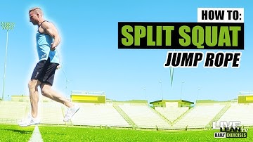 How To Do A SPLIT SQUAT JUMP ROPE | Exercise Demonstration Video and Guide