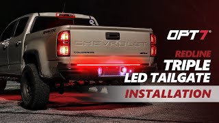 [HOW TO ] OPT7 48'' Redline Triple Tailgate Light Bar Easy Install on 2021 Chevrolet Colorado ZR2