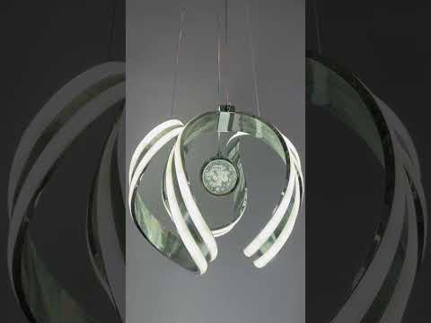 Люстра подвес на кухню Linisoln 80W до 18 м² цвет Хром 1776-1 CH, видео 1