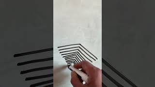 Illusion of 3D depth ! Creating depth line art #artist #art