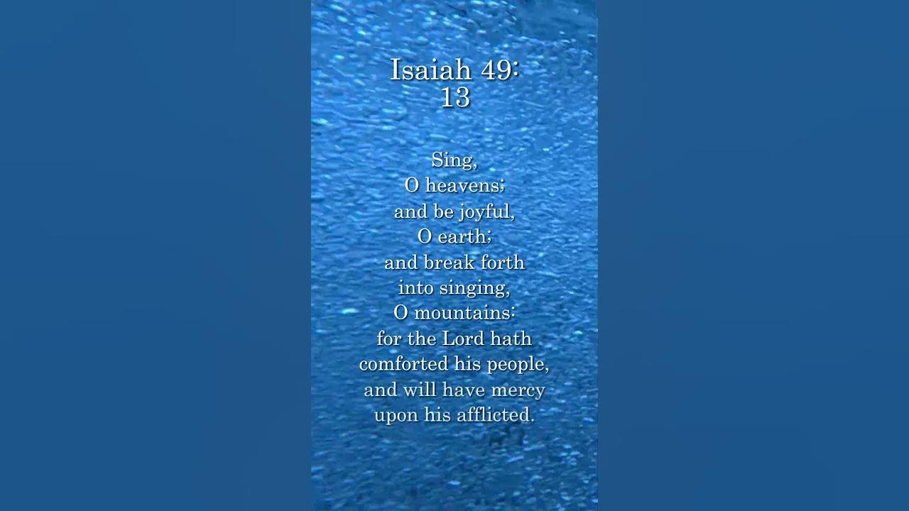 Isaiah 49: 13