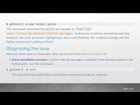Solving the ModuleNotFoundError for Python Packages: A Guide to Fixing pyVim Issues