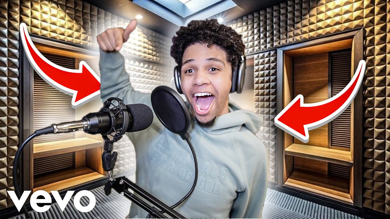 I GOT IN THE STUDIO AND MADE A SONG & MUSIC VIDEO!!! - YouTube