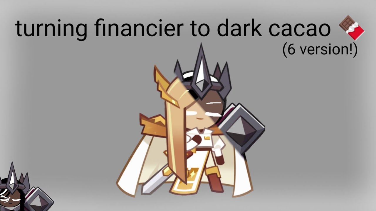 turning financier cookie to dark cacao π«