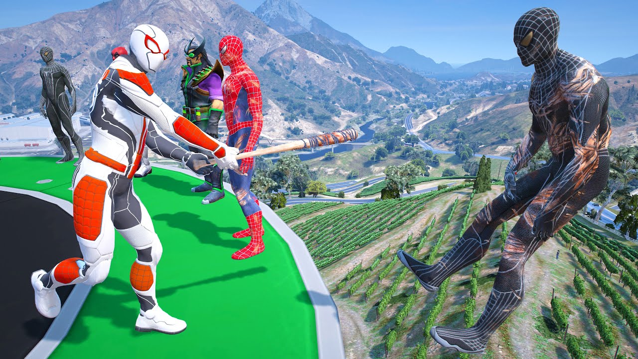 GTA 5 SPIDER-MAN WITH A BASEBALL BAT vs SUPERHEROES! (Euphoria Physics) Ep.71