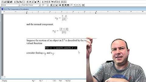 The Tangential and Normal Components of Acceleration