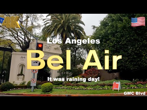 [4K] Los Angeles 🇺🇸, Bel Air California USA - Drive