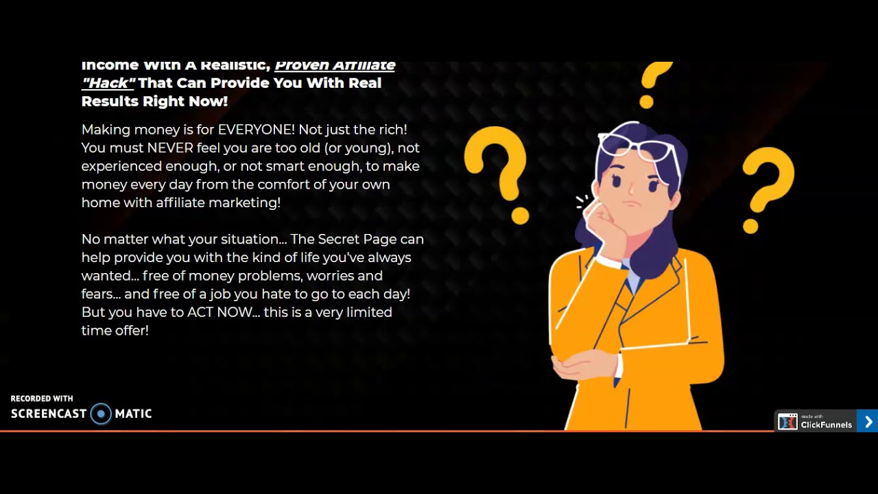 The Secret Page - Affiliate Marketing - Online Sales