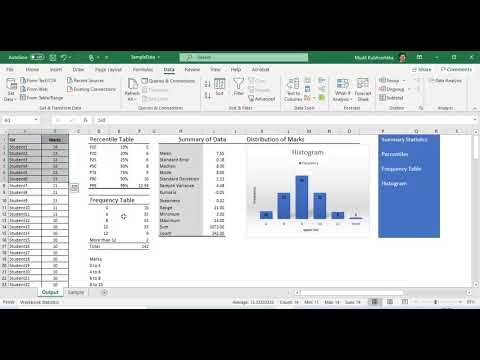 Video: Hoe maak je een beschrijvende statistiektabel in Excel?