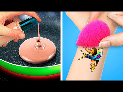 Easy Ways To Make Fake Tattoos And Piercings || Cool Beauty Hacks