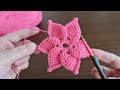 Super Easy Crochet Knitting Flower  Motif - Çok Kolay Tığ İşi Şahane Motif Örgü Modeli..