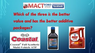 AMSOIL Valvoline Max life or Coastal transmission fluid used samples tell the story