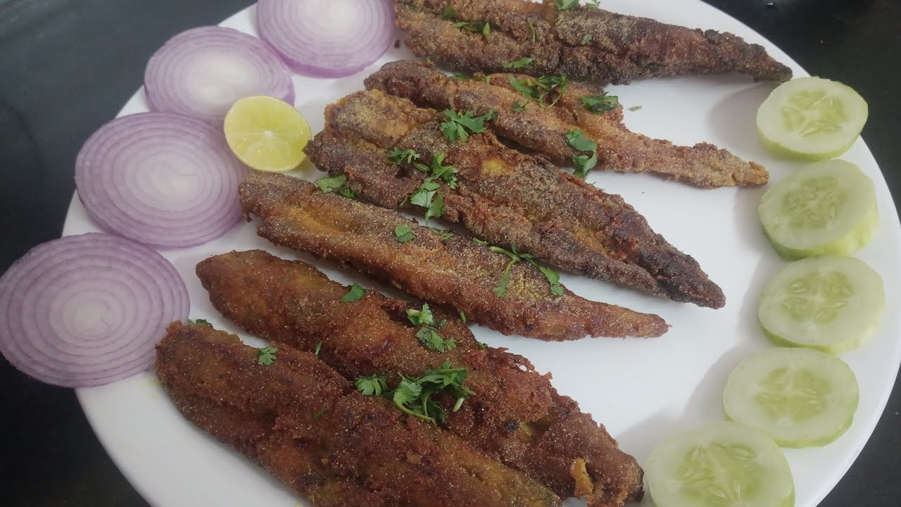 Crispy Bombil Fry || Bombay duck fish fry || कुरकुरीत ओला बोंबील फ्राय ...