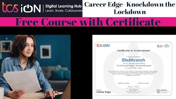 TCS | Free Course | TCS ION Career Edge | Young Professional | Knockdown The Lockdown | Straight End