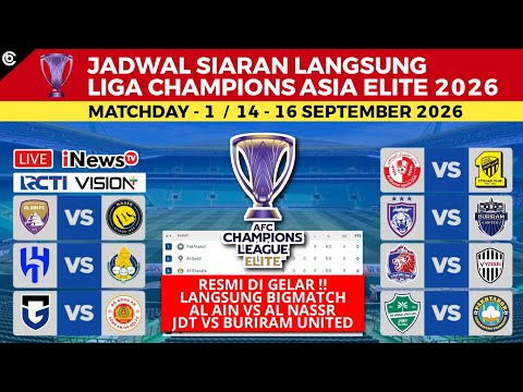 jayaslot x 88office - Jadwal Liga Champions Asia 2026 Pekan Ke 1 - Al Hilal vs Al Gharafa , Al Ain vs Al Nassr - Live RCTI