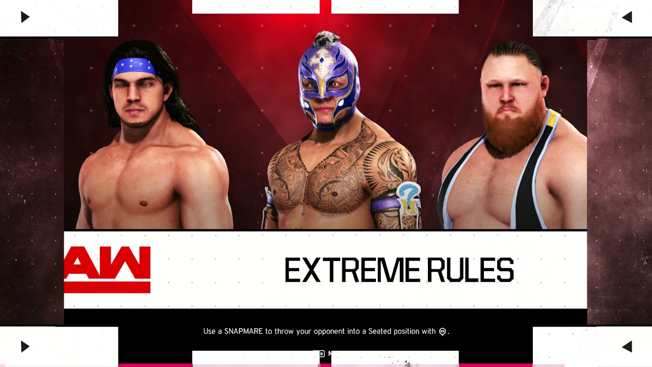 WWE 2K20 RAW triple threat match (1080P 60 FPS)  [difficulty legend]